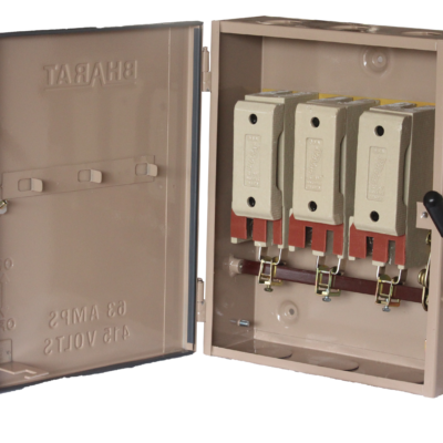 Sheet Metal Main Switch (Re-wireable Switch Fuse Unit)